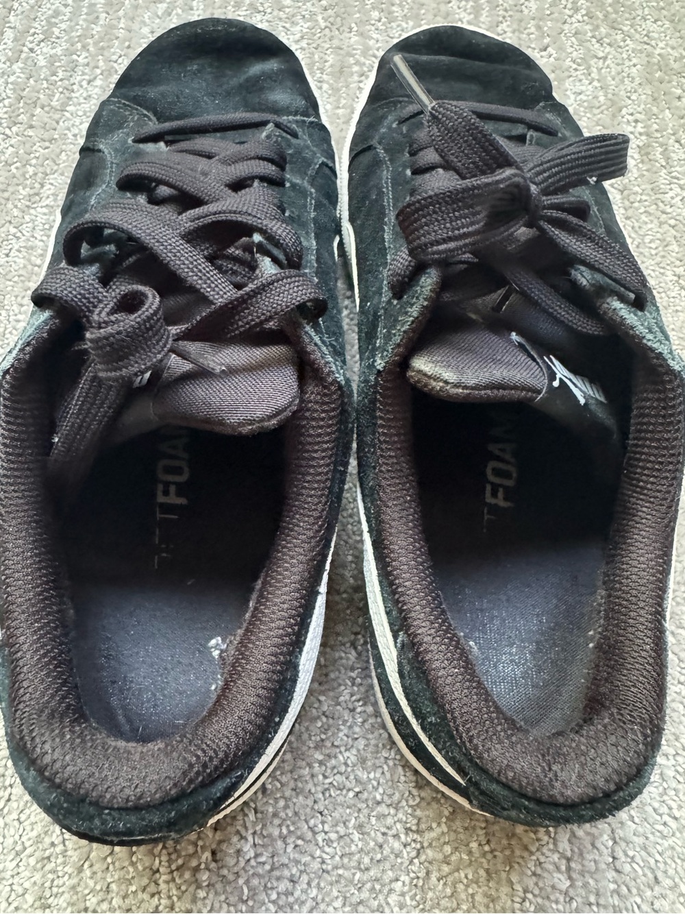 Puma Smash v2 Black Suede Leather Sneakers Men's Size 10 Low Top Shoes - Picture 6 of 8